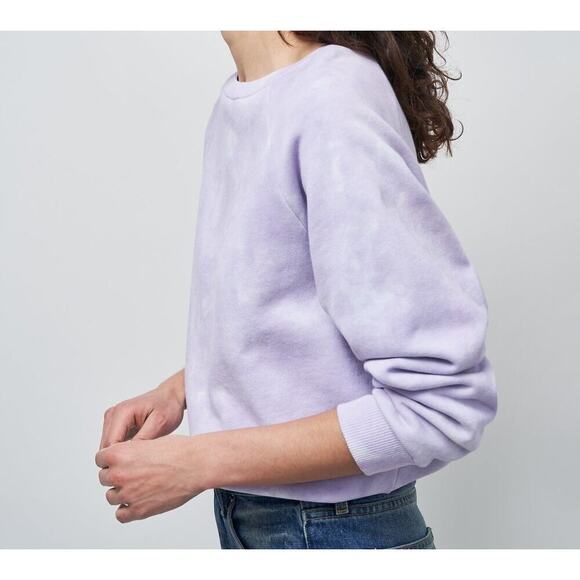 Nili Lotan Classic Crewneck Sweatshirt Light Lavender Tie Dye Size M - Picture 12 of 12